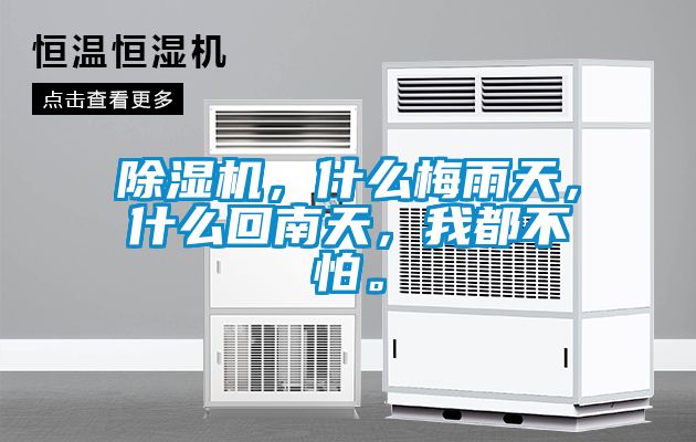 除濕機，什么梅雨天，什么回南天，我都不怕。